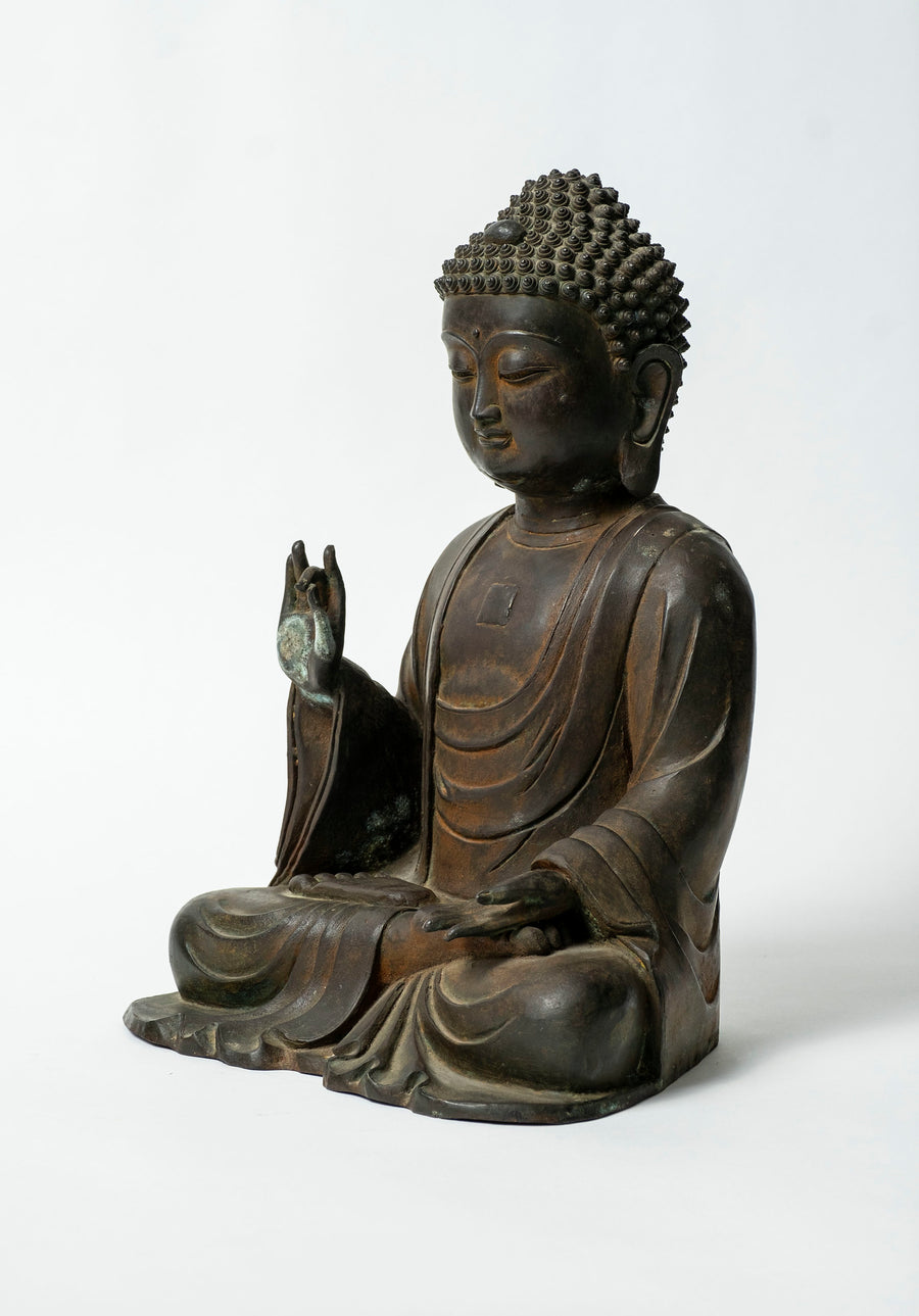 Chinese Bronze Protection Buddha