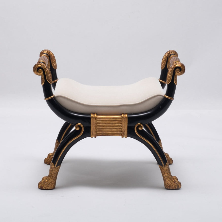 Hollywood Regency Neoclassical Style Curule Bench