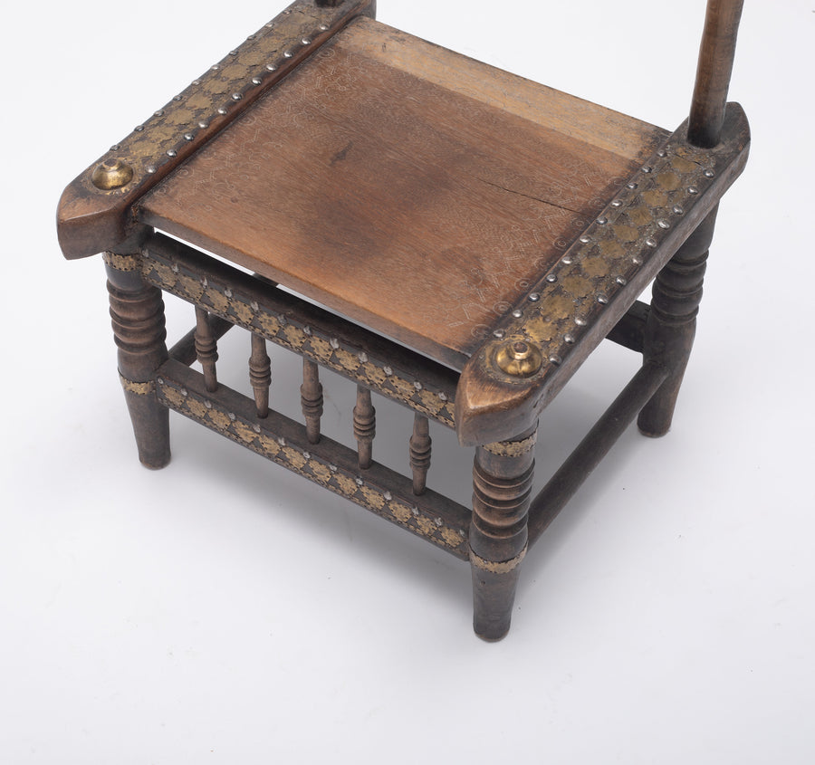 West African Carved Wood Chair