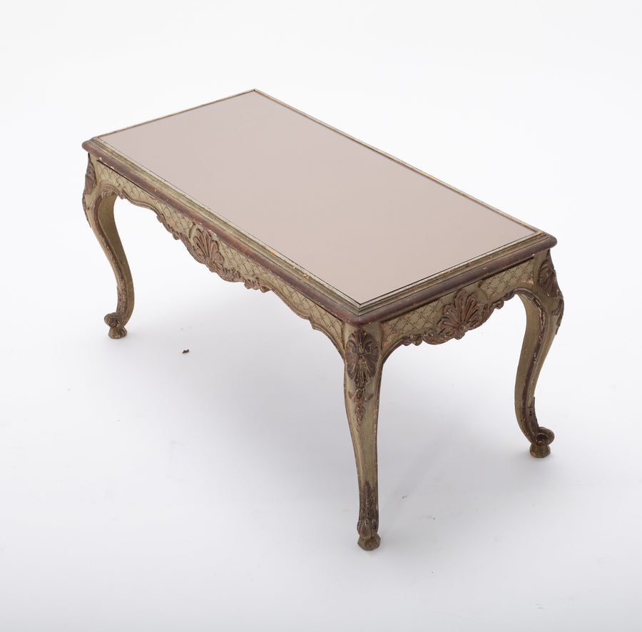 French Régence Style Painted Parcel Gilt Cocktail Table