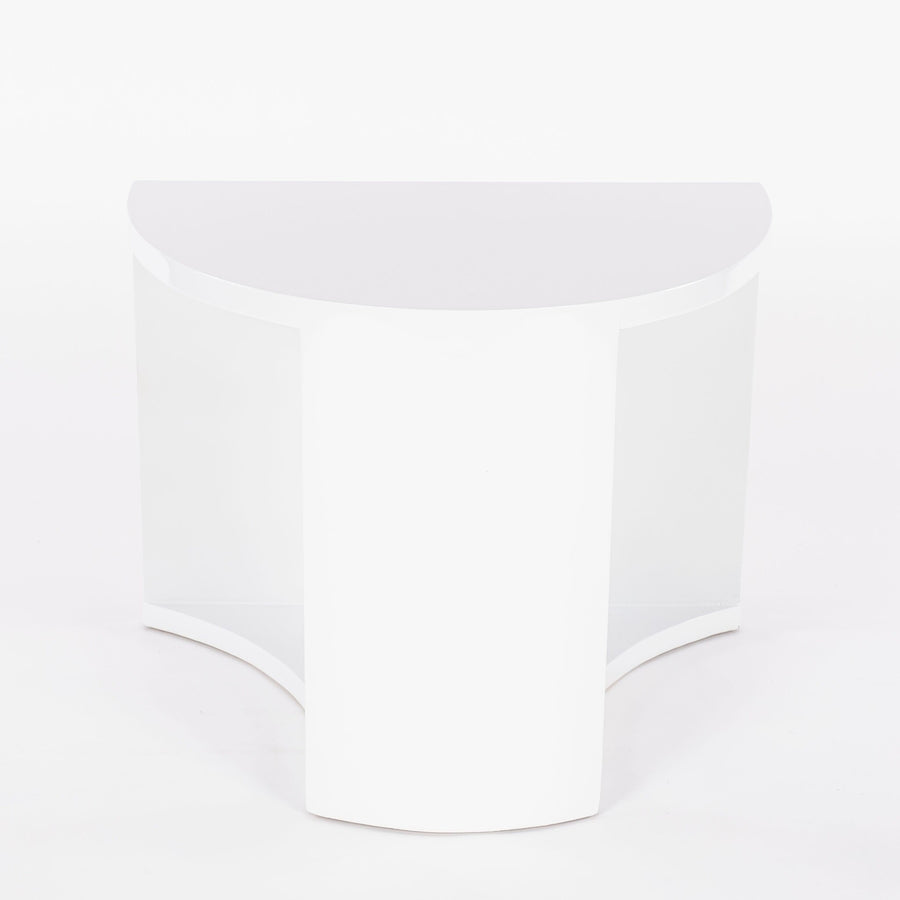 Pair White Lacquered Cocktail Tables