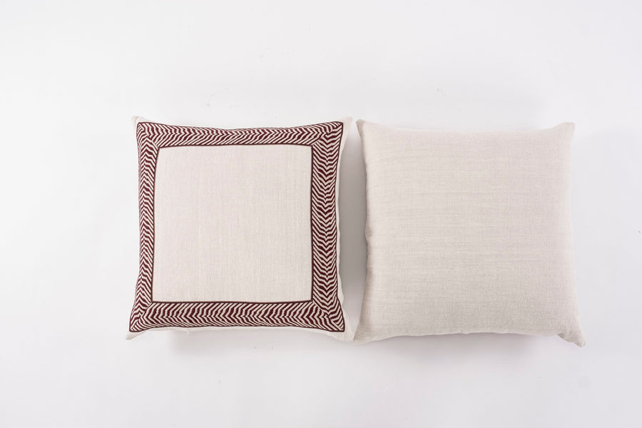 Neisha Crosland Aubergine Arcure Ripple Linen Pillow