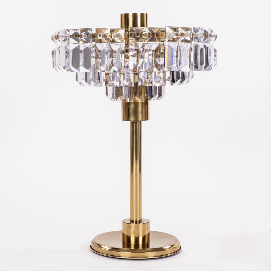 Brass and Crystal Table Lamp