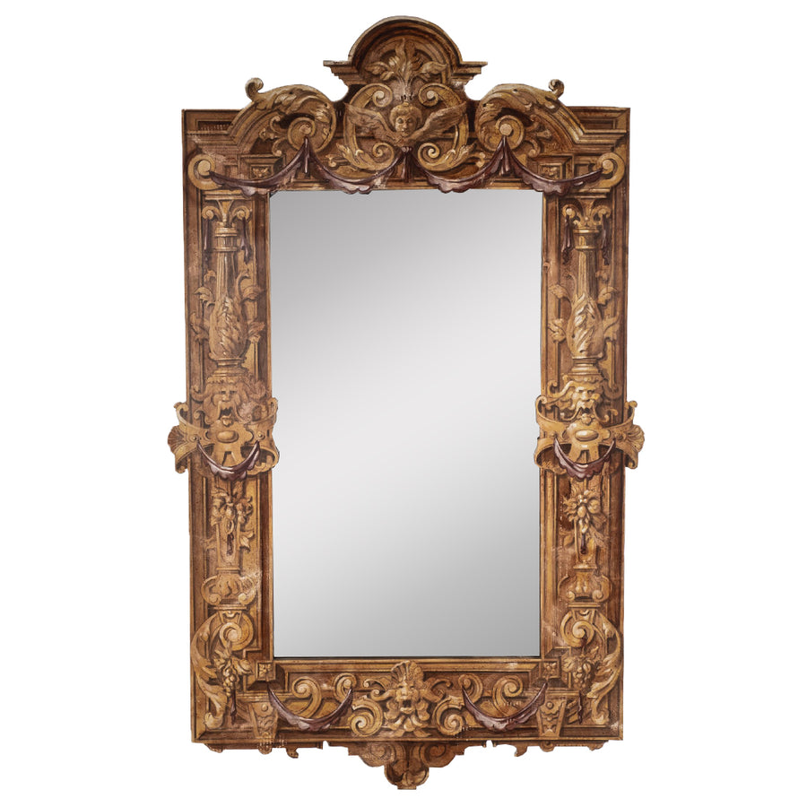 Italian Renaissance Style Trompe L'oeil Mirror