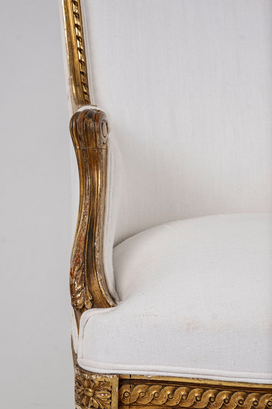 Louis XV Style Giltwood Bergeré Chair
