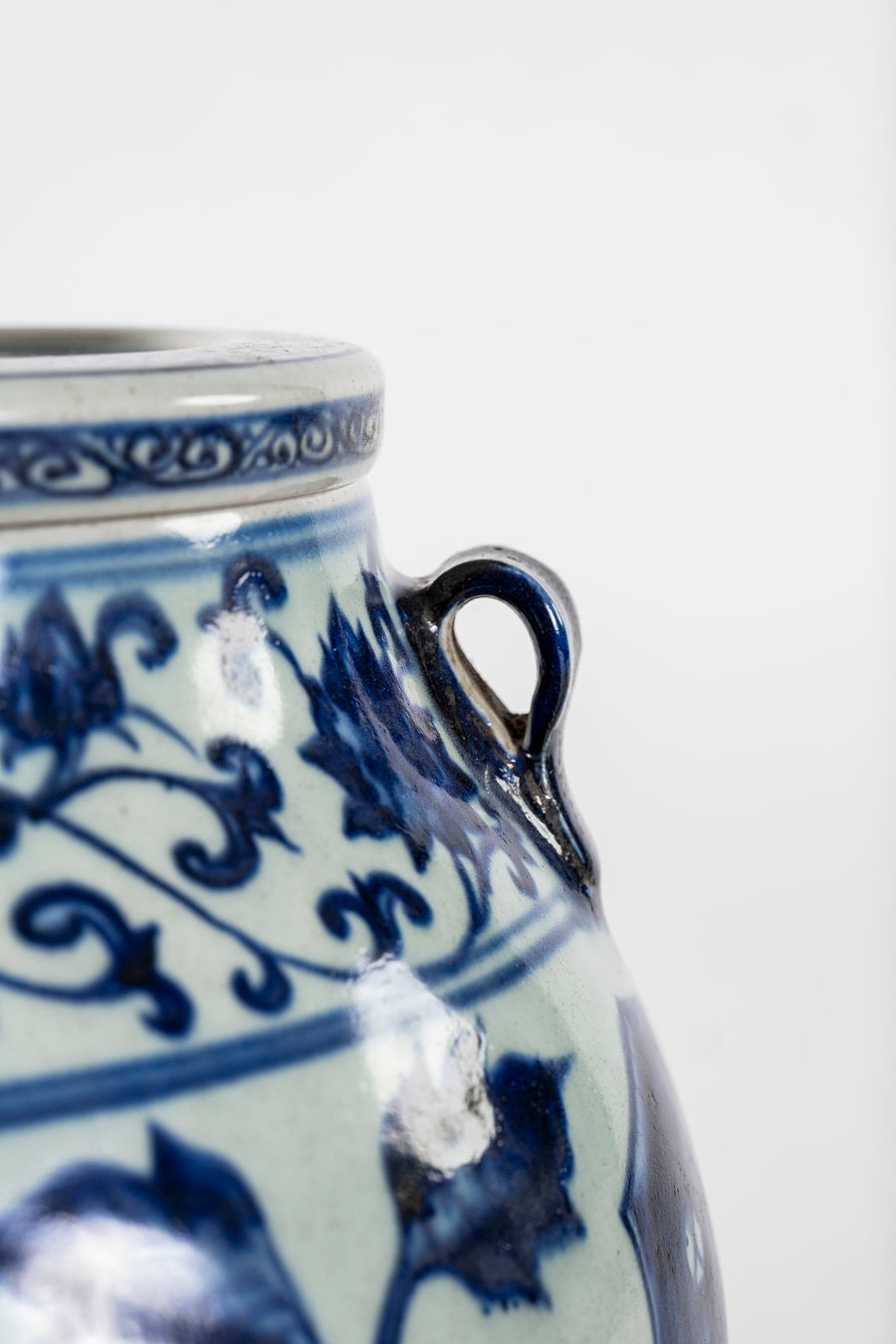 Pair Chinese Blue and White Porcelain Jars