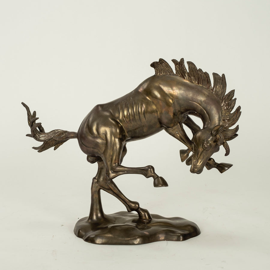 Vintage Bronze Horse Sculpture