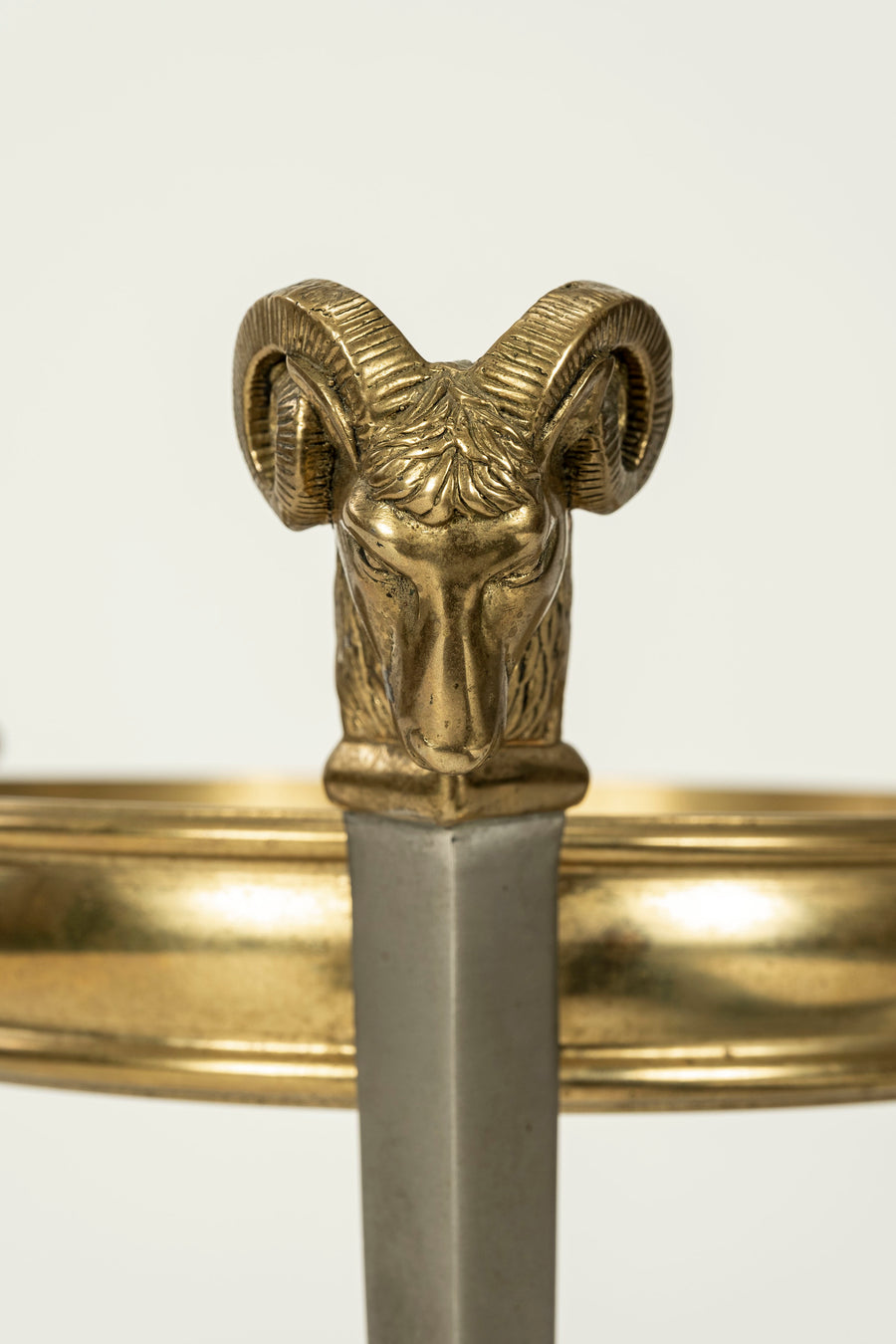 Ram Collection Stand Steel and Brass Rams Head Stand – Moxie Interiors