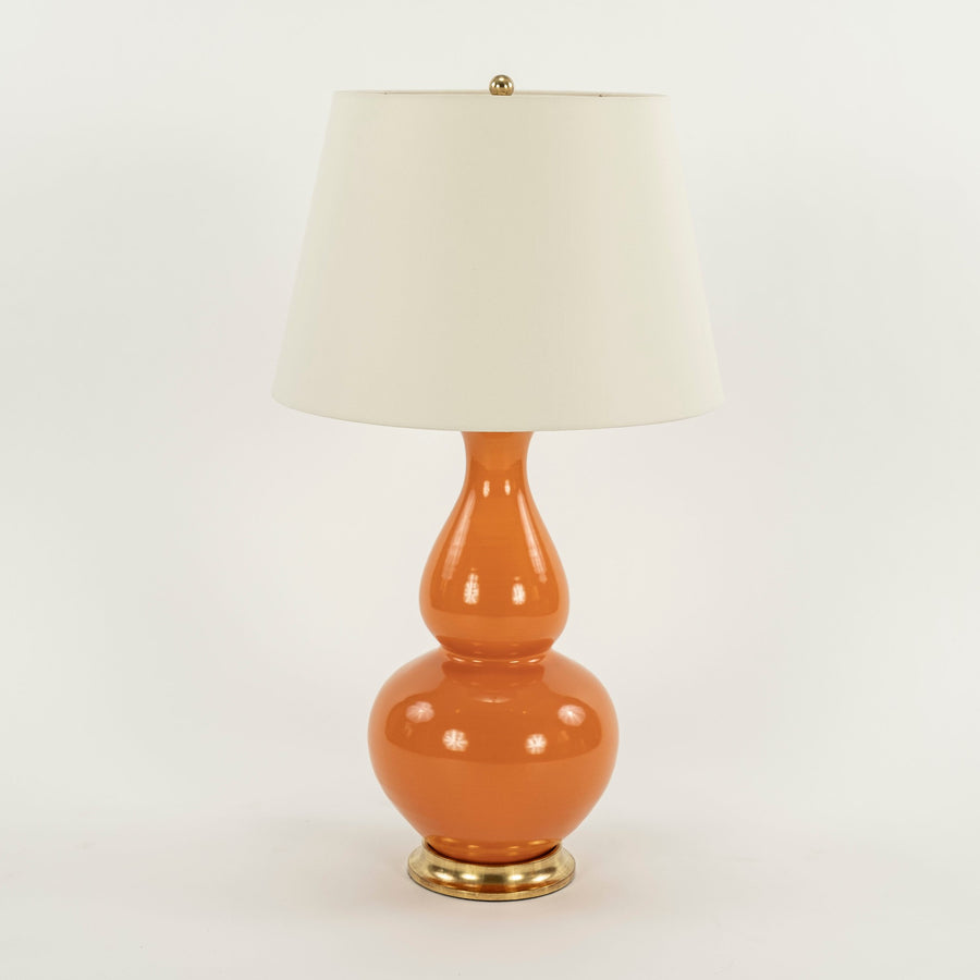 Pair Orange Christopher Spitzmiller Aurora Lamps