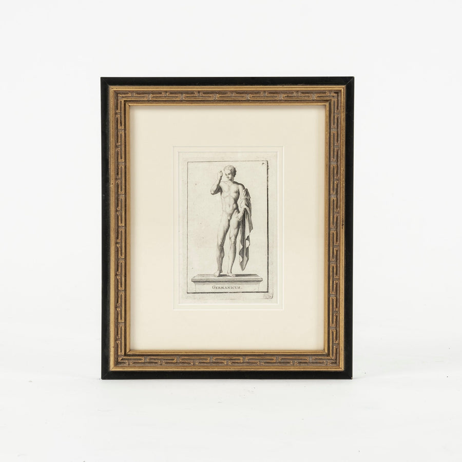 Framed 19th Century Classical Study Etching
