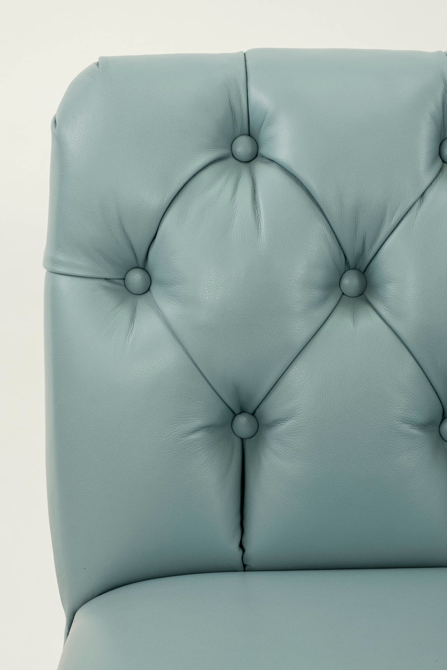 Custom Leather Button Tufted Banquette