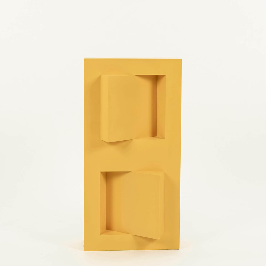 Gerald DiGiusto Yellow In/Out Steel Sculpture