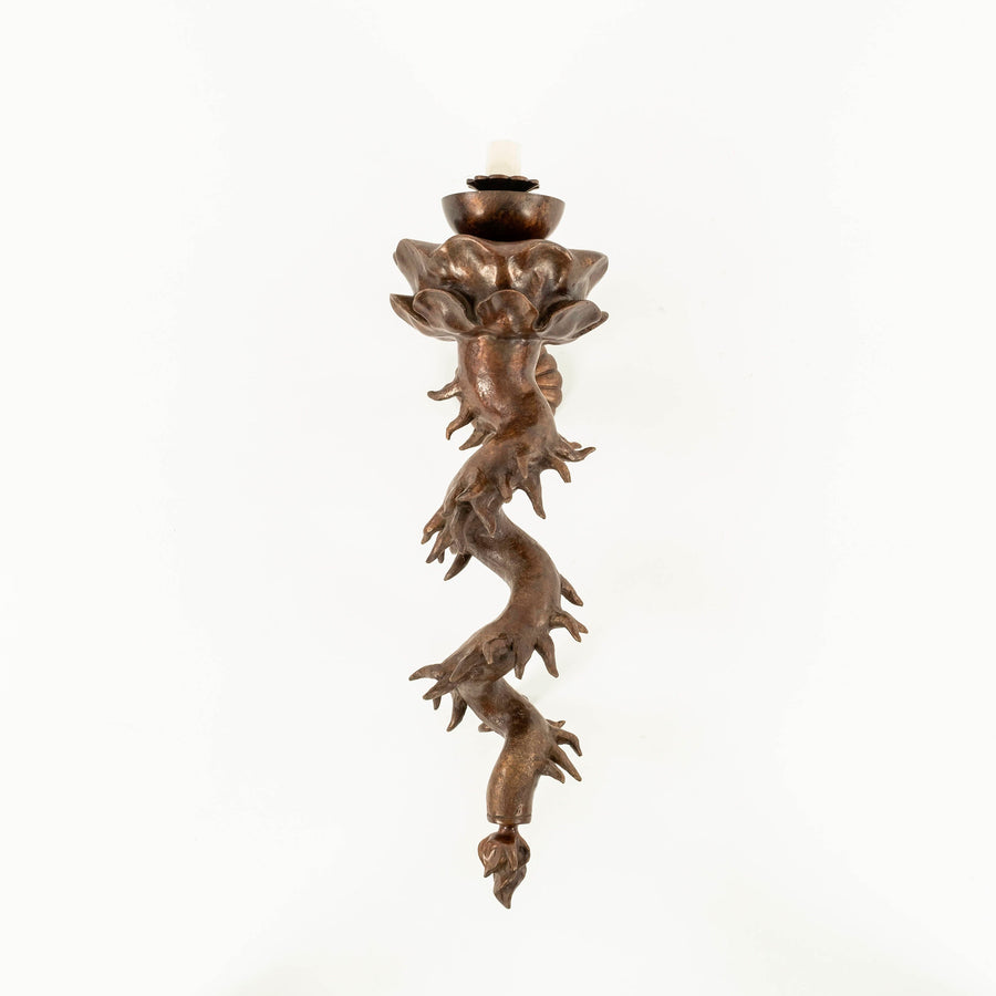 Bronze Wall Sconce by NY Artist