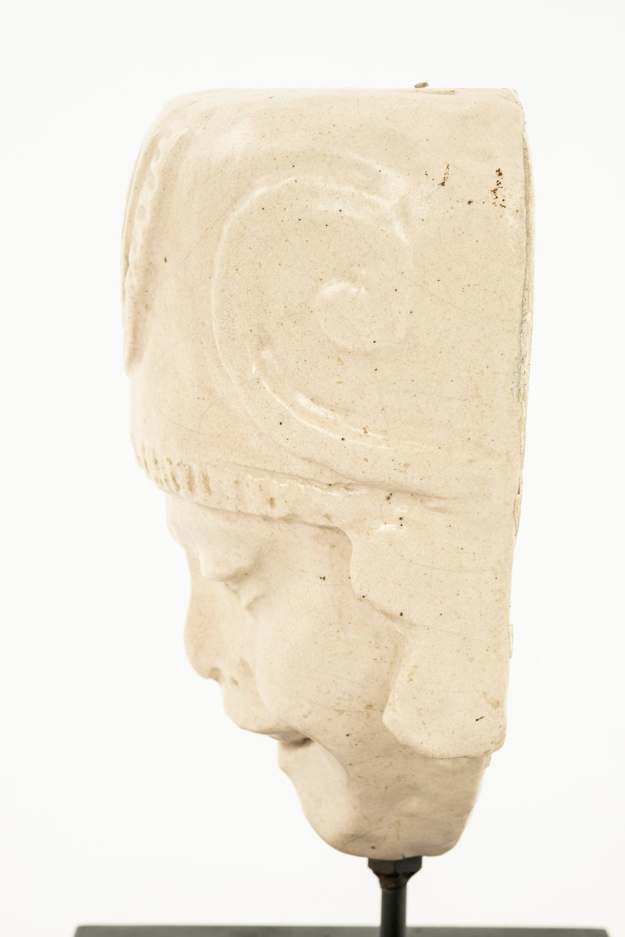 1920s Cast Mayan Male Face Figure