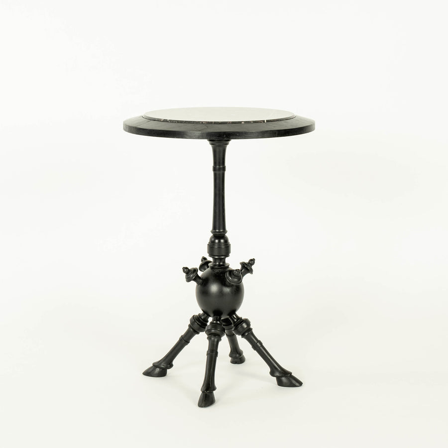 Aesthetic Style Carved Hoof Table with Marble Top