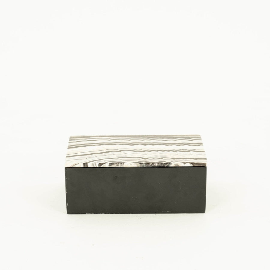 Black and White Marble Box