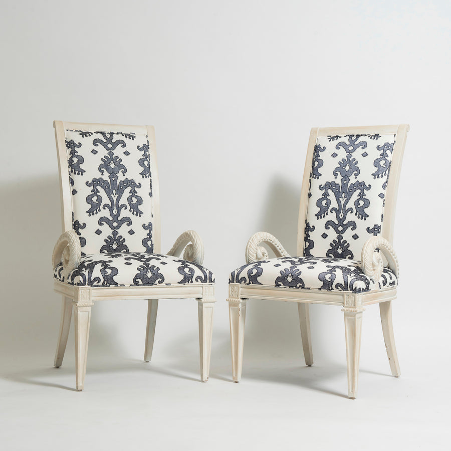 Pair of Dorothy Draper Style Armchairs