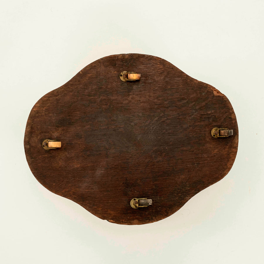19th Century Leopard Velvet Footstool