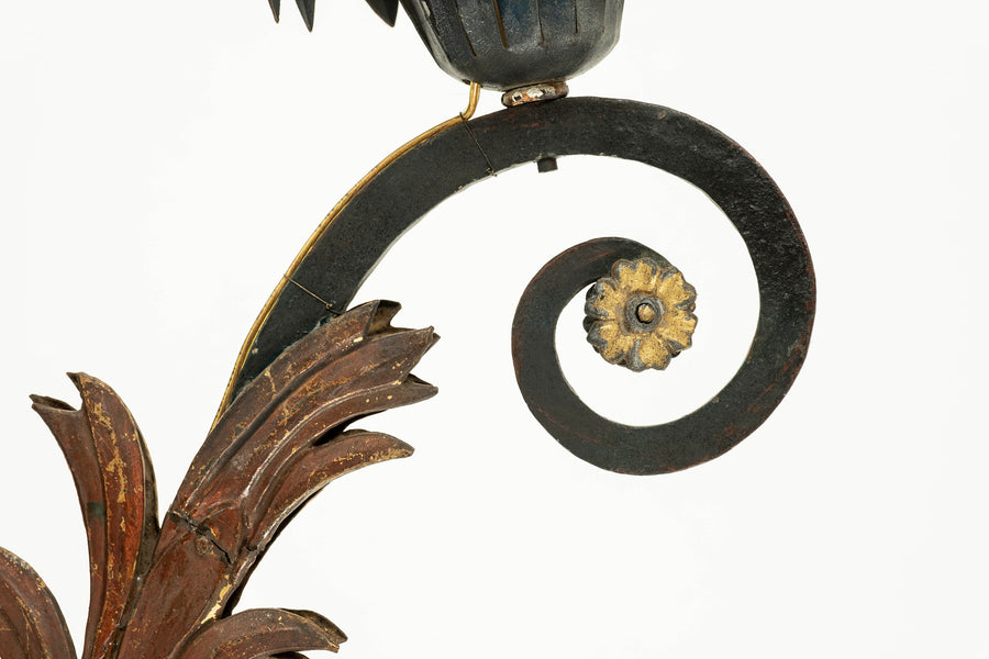 Pair 19th Century Italian Shield Sconces