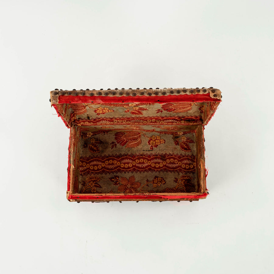 18th Century Louis XIII Red Velvet Box