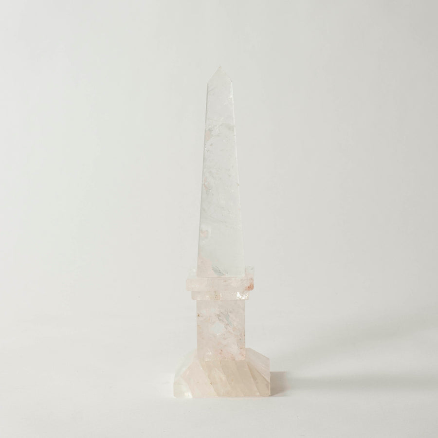 Set of 3 Rock Crystal Obelisks