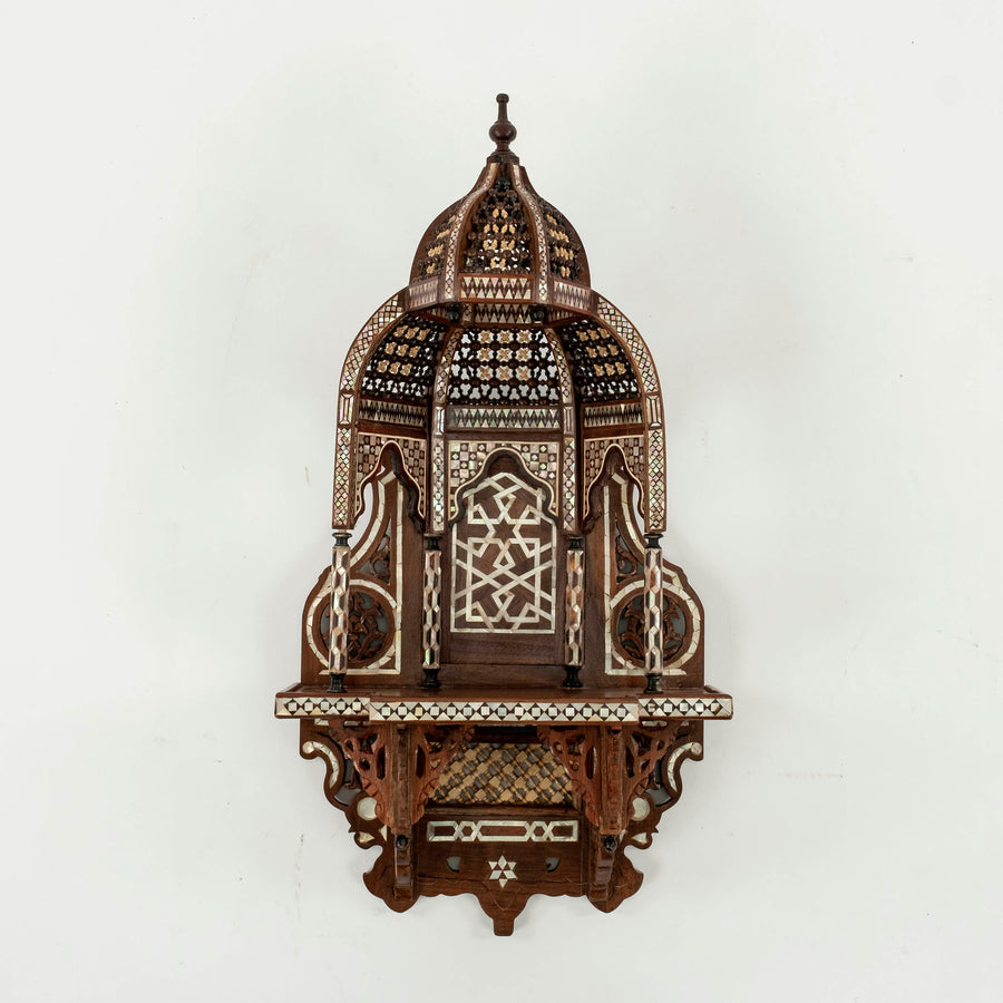 Pair Hand-Carved Moroccan Wall Shelves