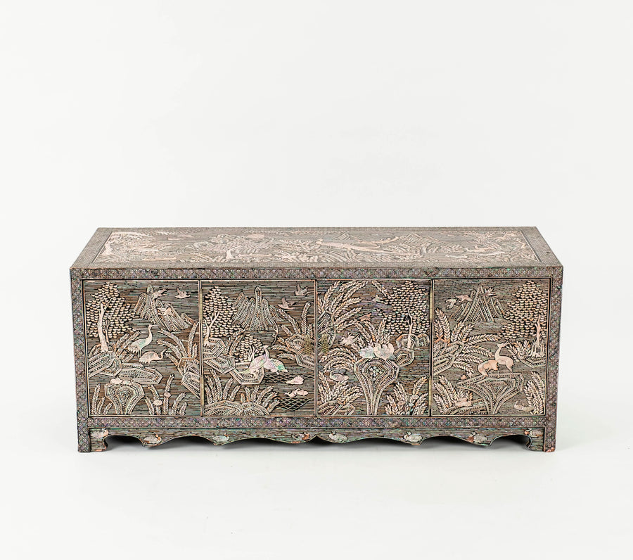Petite Chinese Mother of Pearl Cabinet