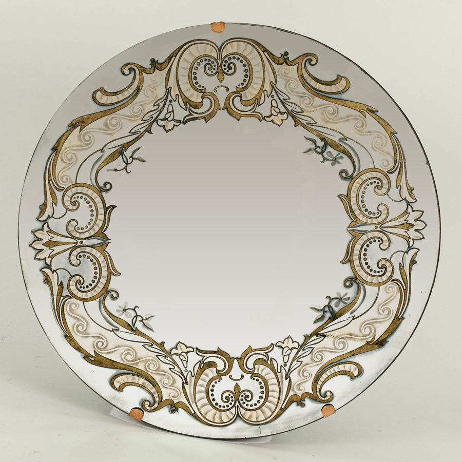 Vintage Italian Verre Églomisé  Mirror