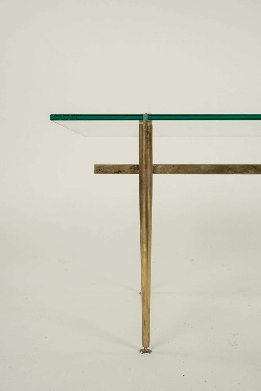 Brass and Glass Cocktail Table