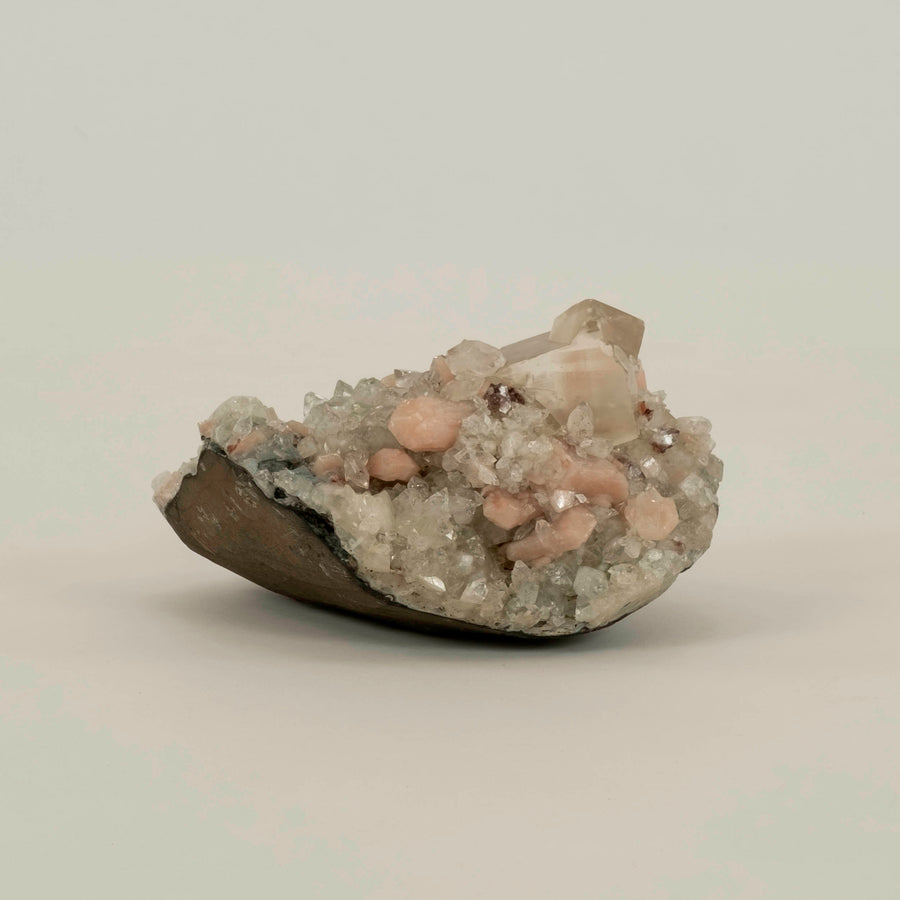 Calcite & Clear Apophyllite Chalcedony Mineral Specimen