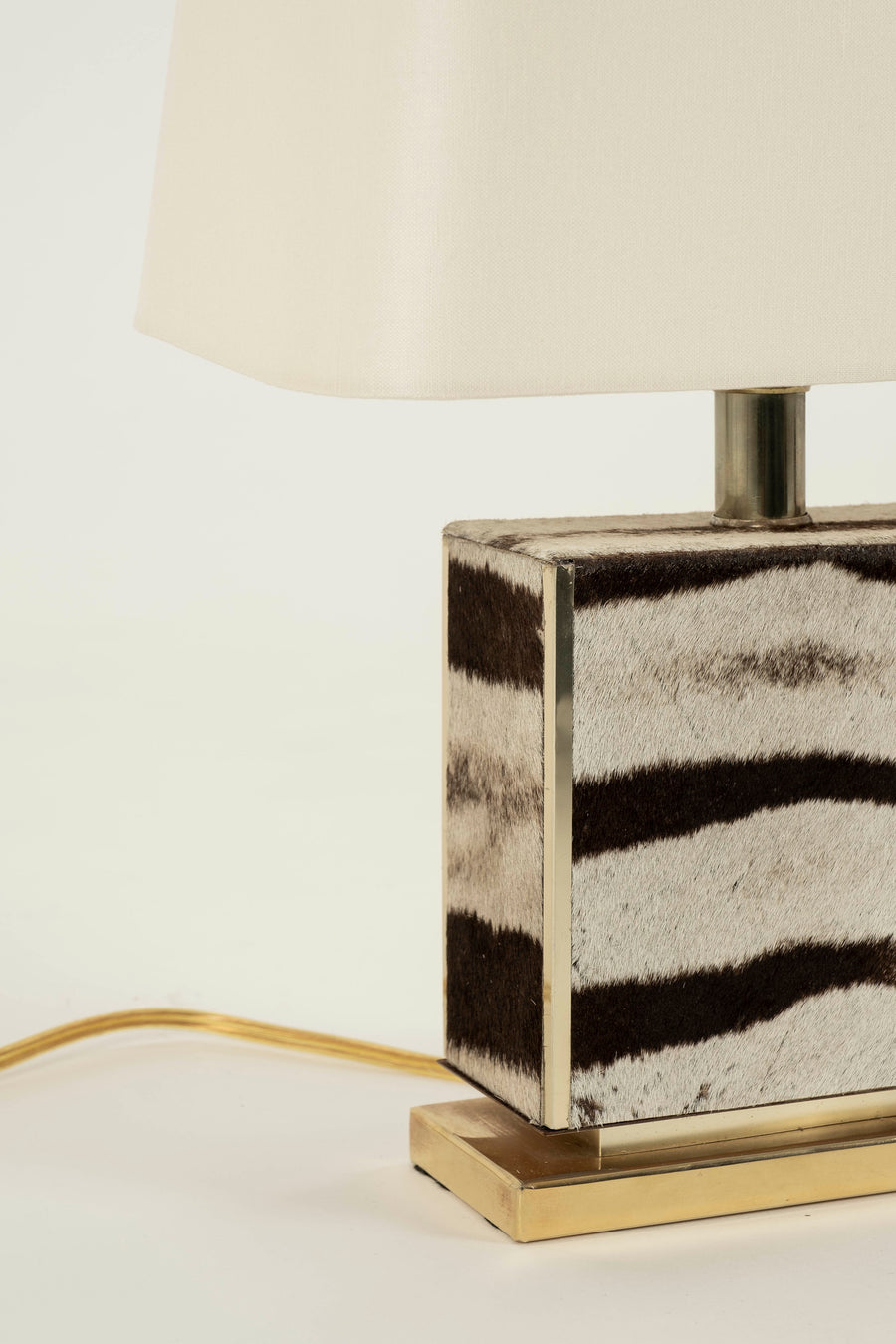 Small Zebra Hide Table Lamp