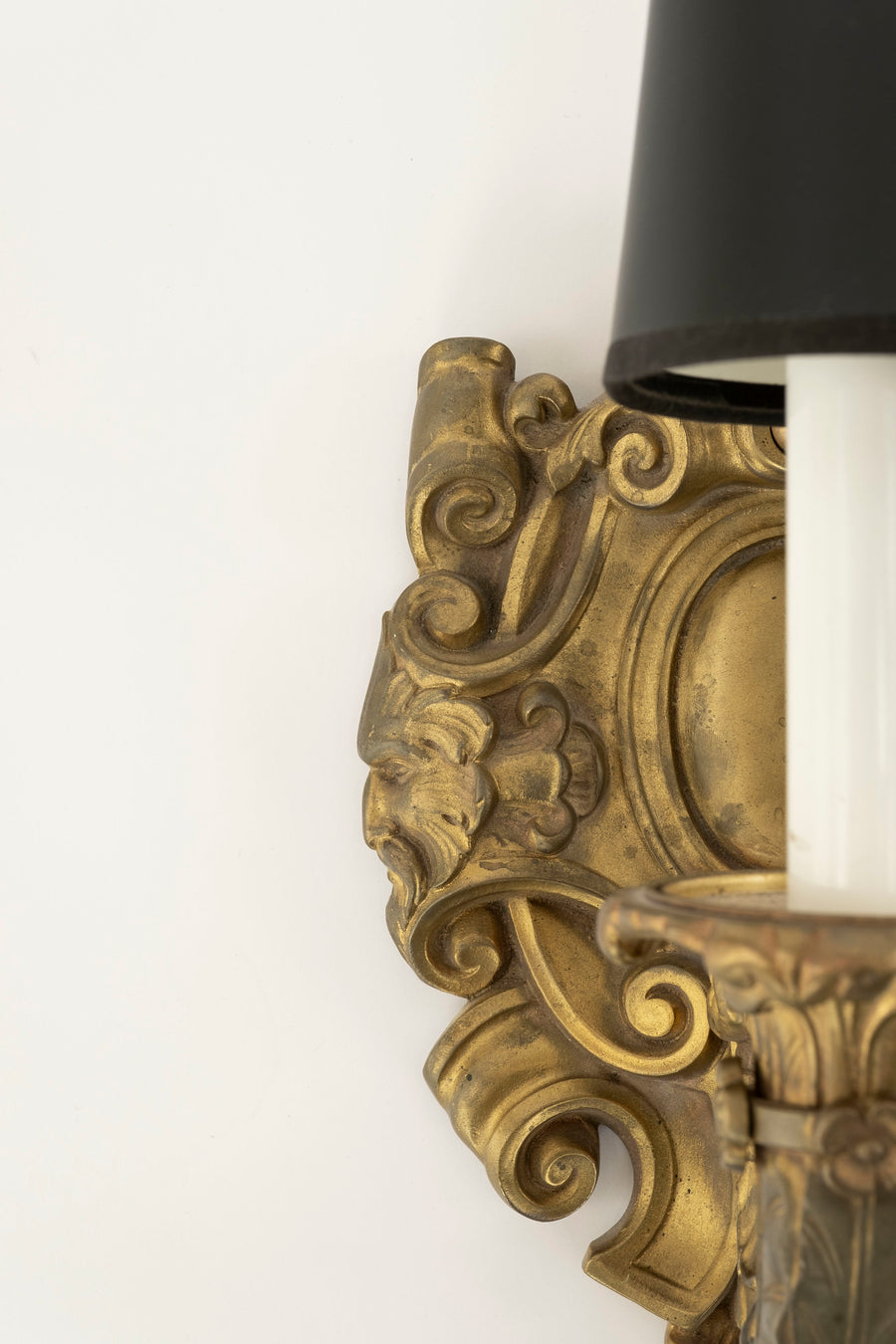 Four Late 19th Century French Louis XV Bronze Doré Sconces