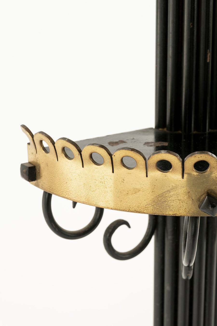 Jean Royère Style Branched Bouquet Iron and Brass Wall Sconces