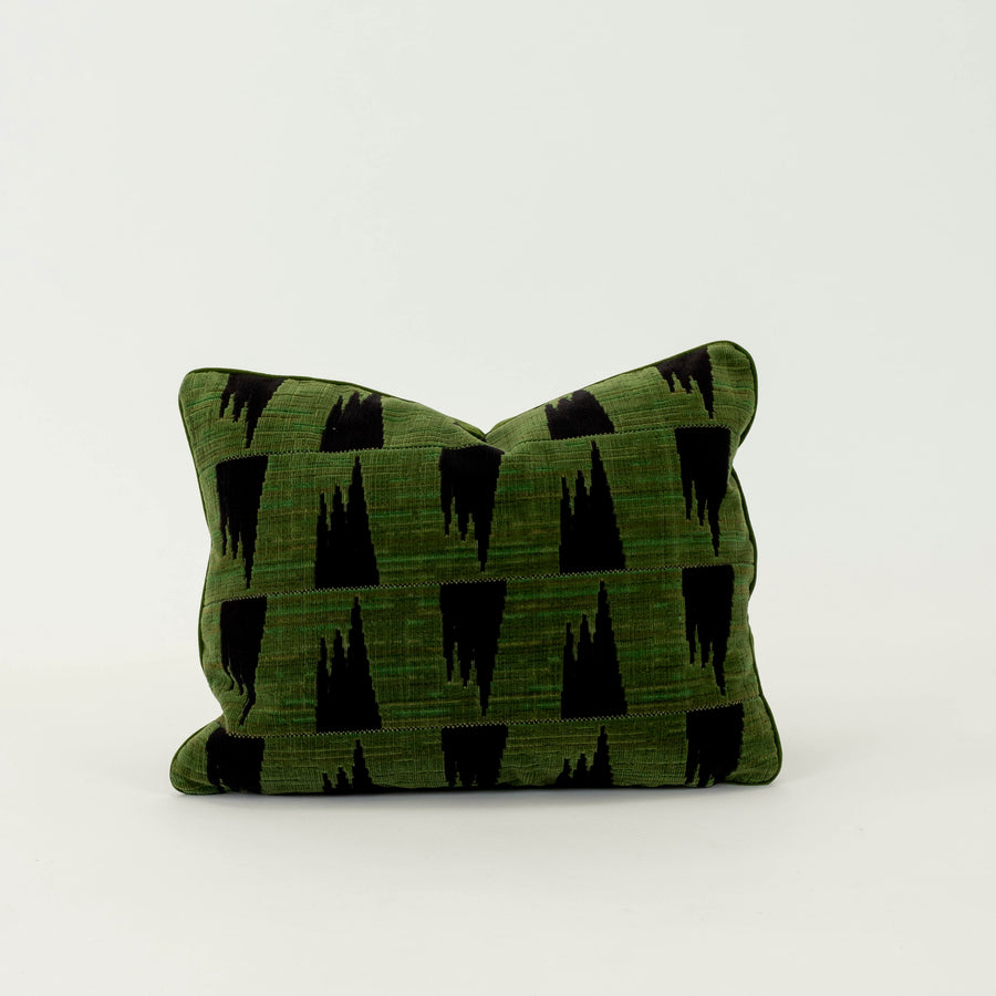David Kaihoi Tutsi Green Velvet Pillow