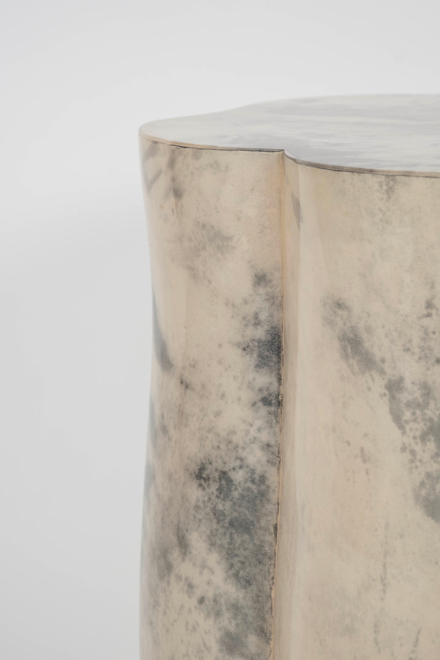 Pair Lacquered Goatskin Cloud Tables