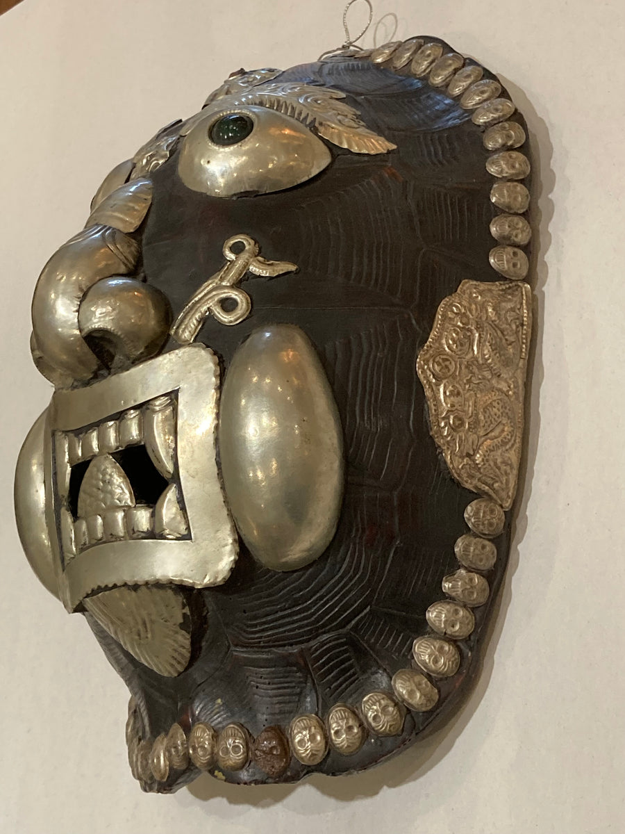 Ebony Tibetan Buddhist Turtle Shell Mask
