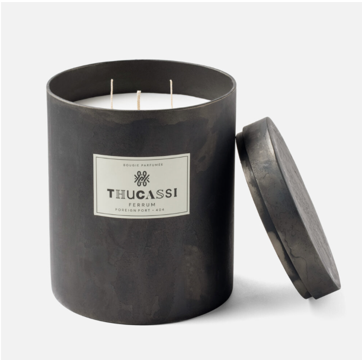Thucassi Ferrum Leather Satchel 58 Ounce Candle