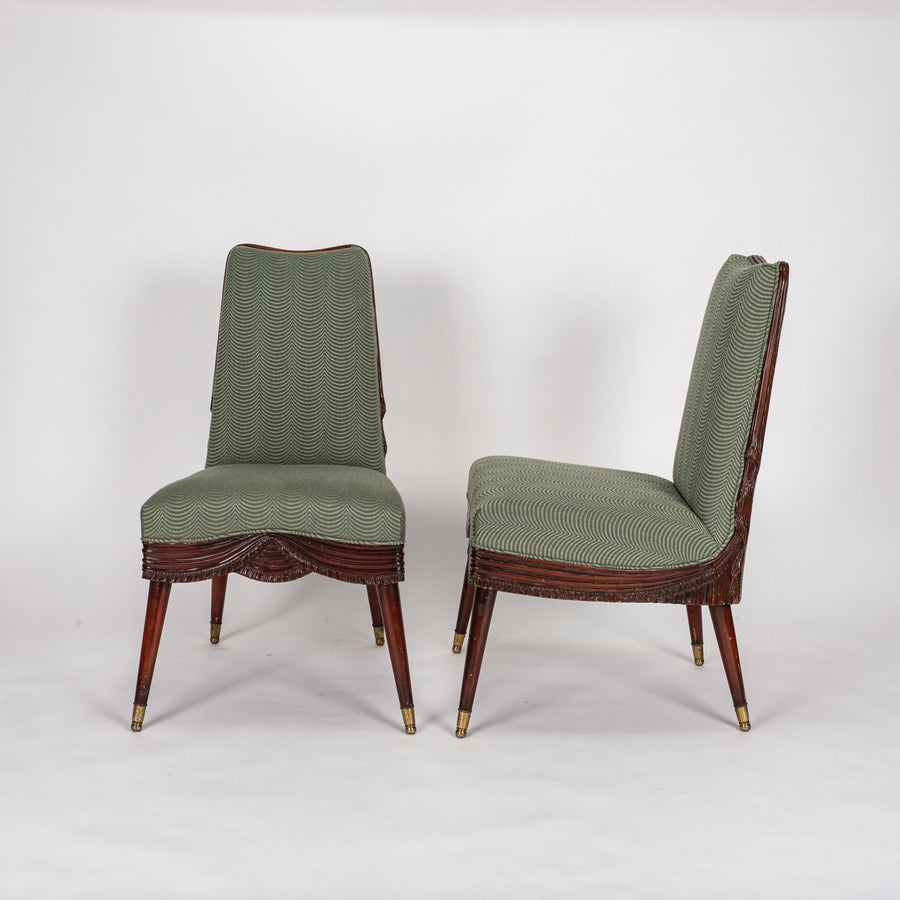 Pair Neisha Crosland Hurdles Art Deco Chairs