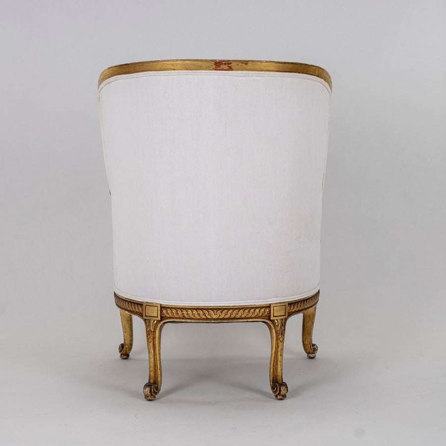 Louis XV Style Giltwood Bergeré Chair